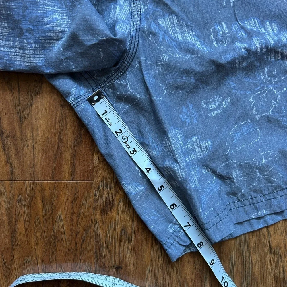 Men’s Swim Trunks With Adjustable Waist Size Large Palm Print Beach Pool